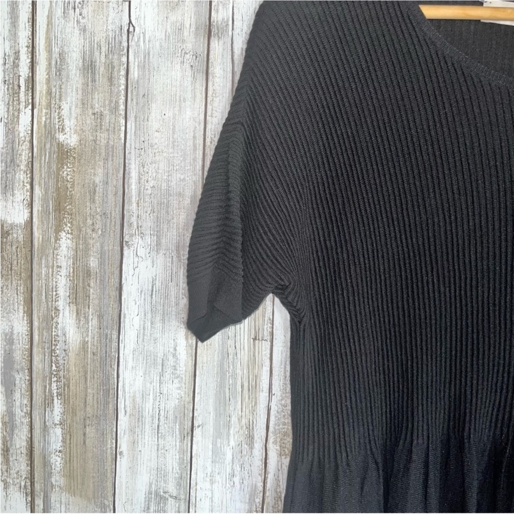 Loft Black Knit Ribbed Peplum - Picture 3 of 5